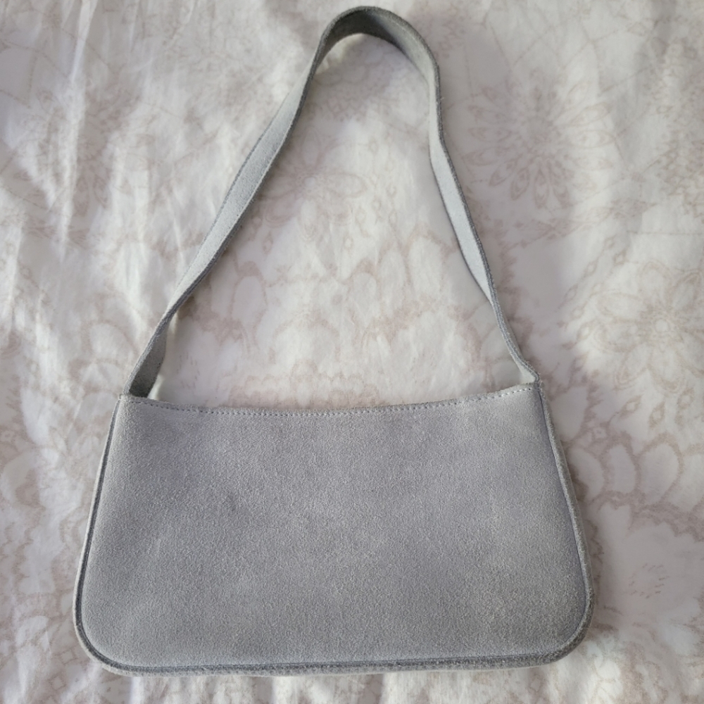 Brandy Melville Baby Blue Grey Baguette Shoulder Bag